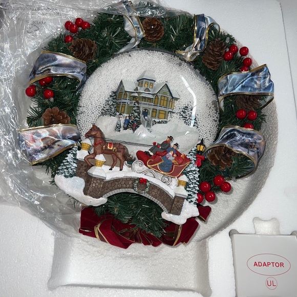NEW Thomas Kinkade musical wreath Let is snow - Picture 1 of 8